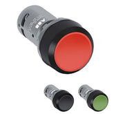 1NC Momentary Red Push Button Molded